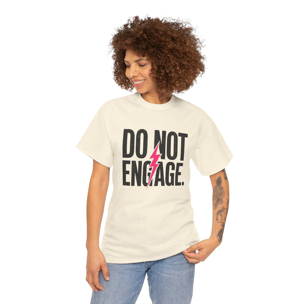 Do Not Engage Lightning Tee — Funny Bold Graphic T‑Shirt