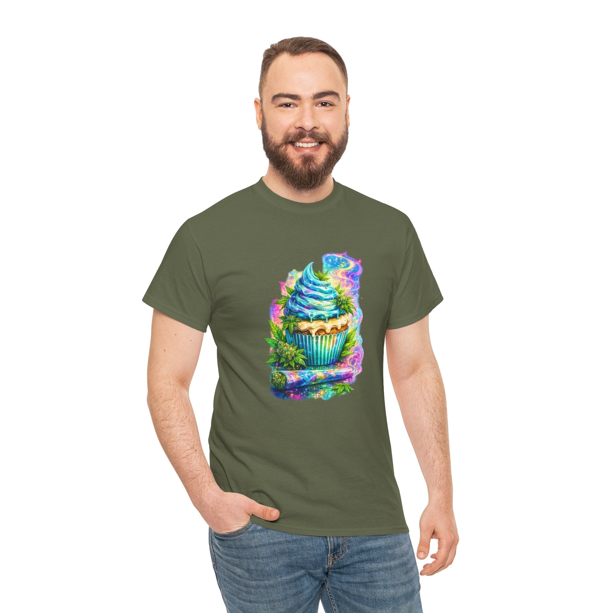 Cupcake Fantasy T-Shirt — Rainbow Psychedelic Dessert Tee