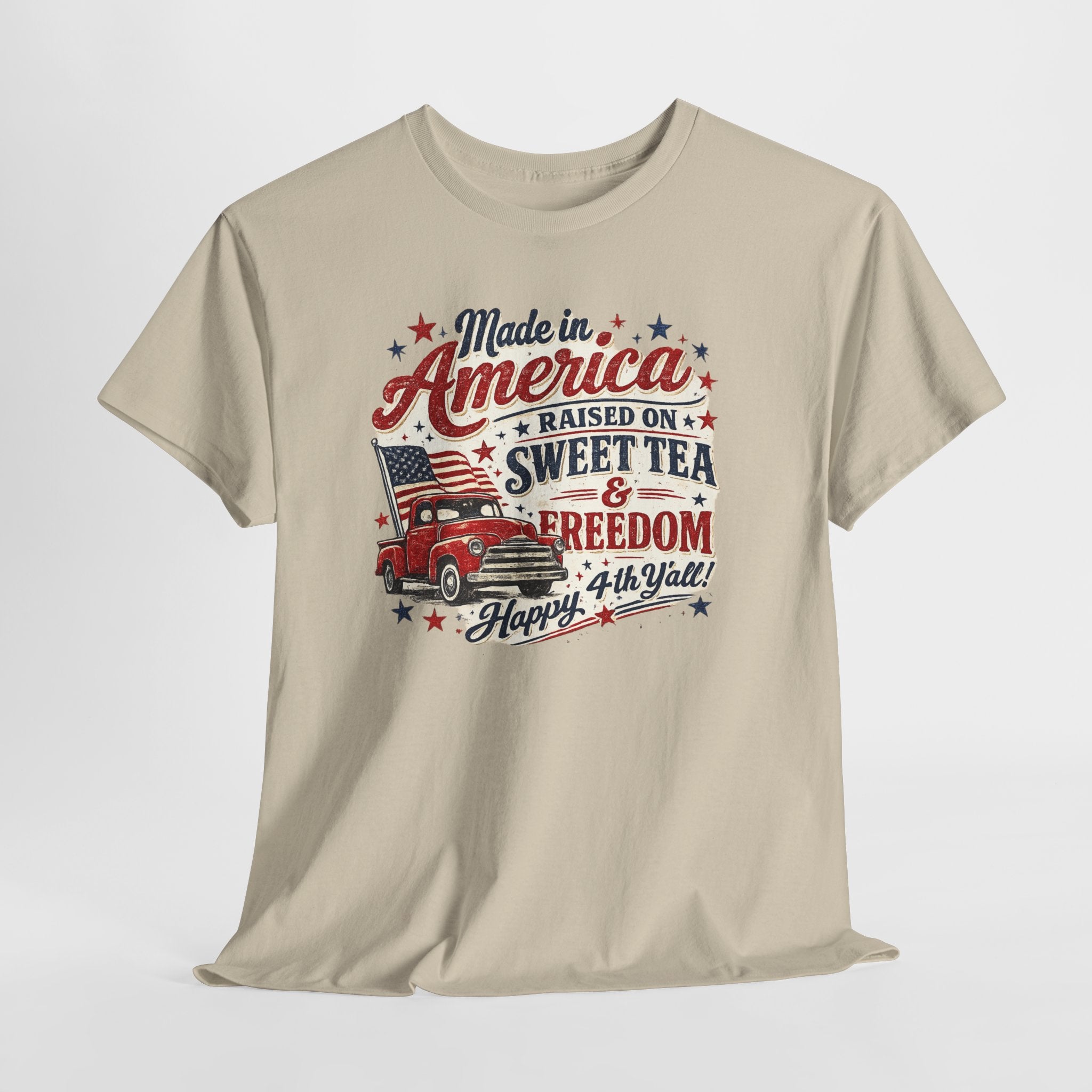 Made in America Sweet Tea & Freedom T-Shirt — 4th of July Patriotic Tee