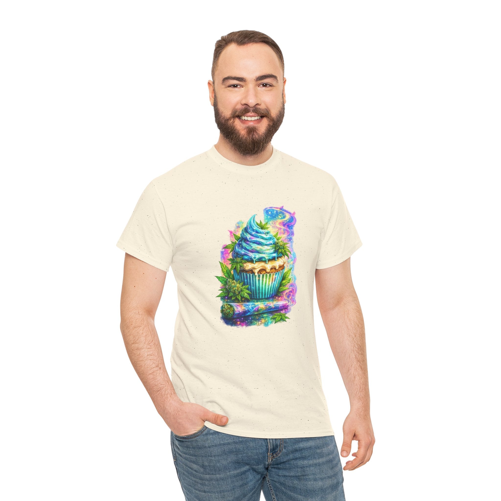 Cupcake Fantasy T-Shirt — Rainbow Psychedelic Dessert Tee