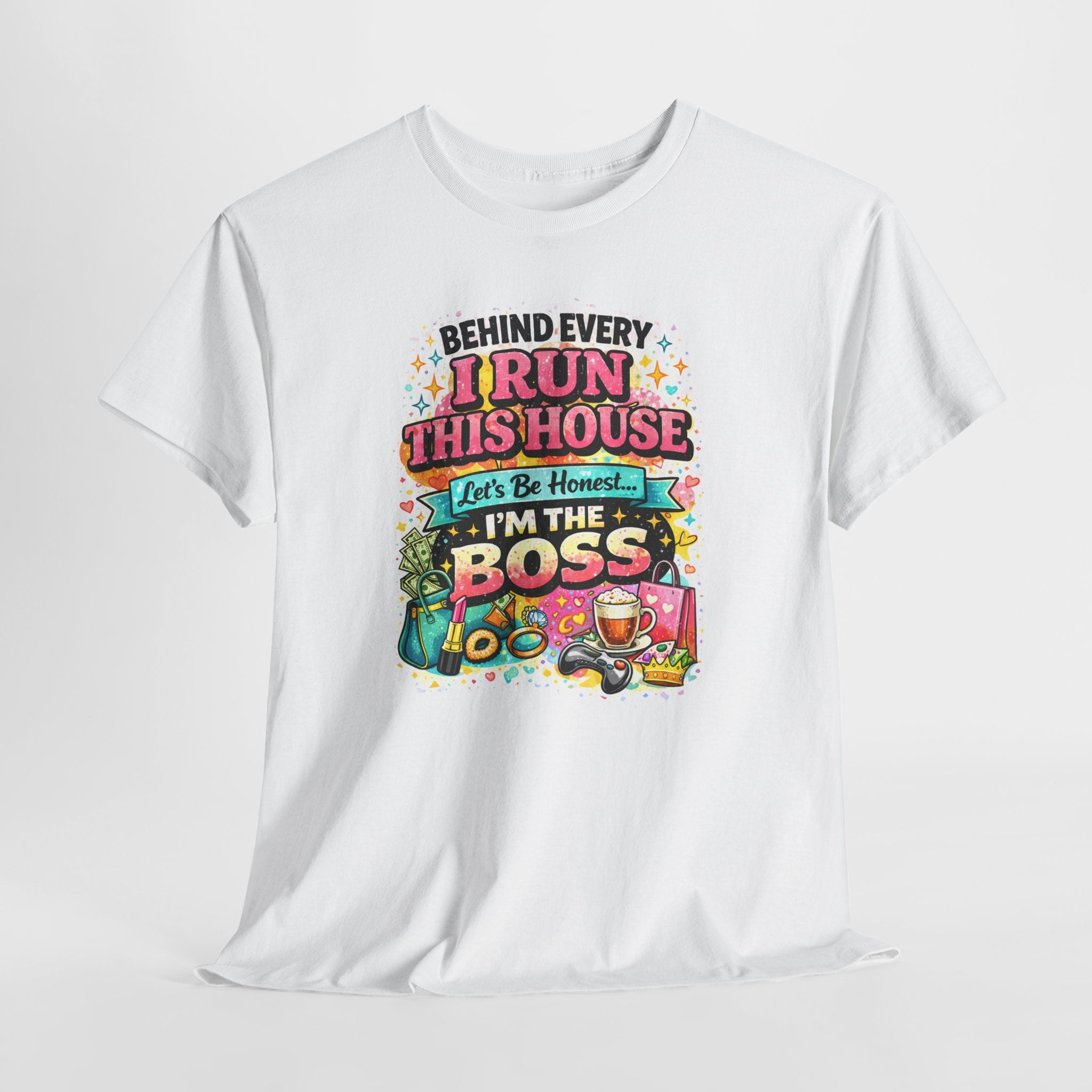 Graphic Tee — "Behind Every I Run This House (I’m The Boss)" Family Running Shirt