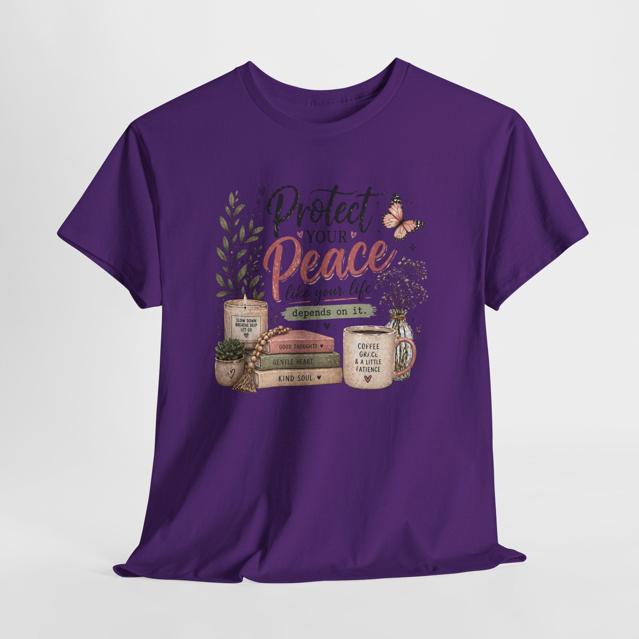Protect Your Peace Tee — Inspirational Floral Graphic T-Shirt
