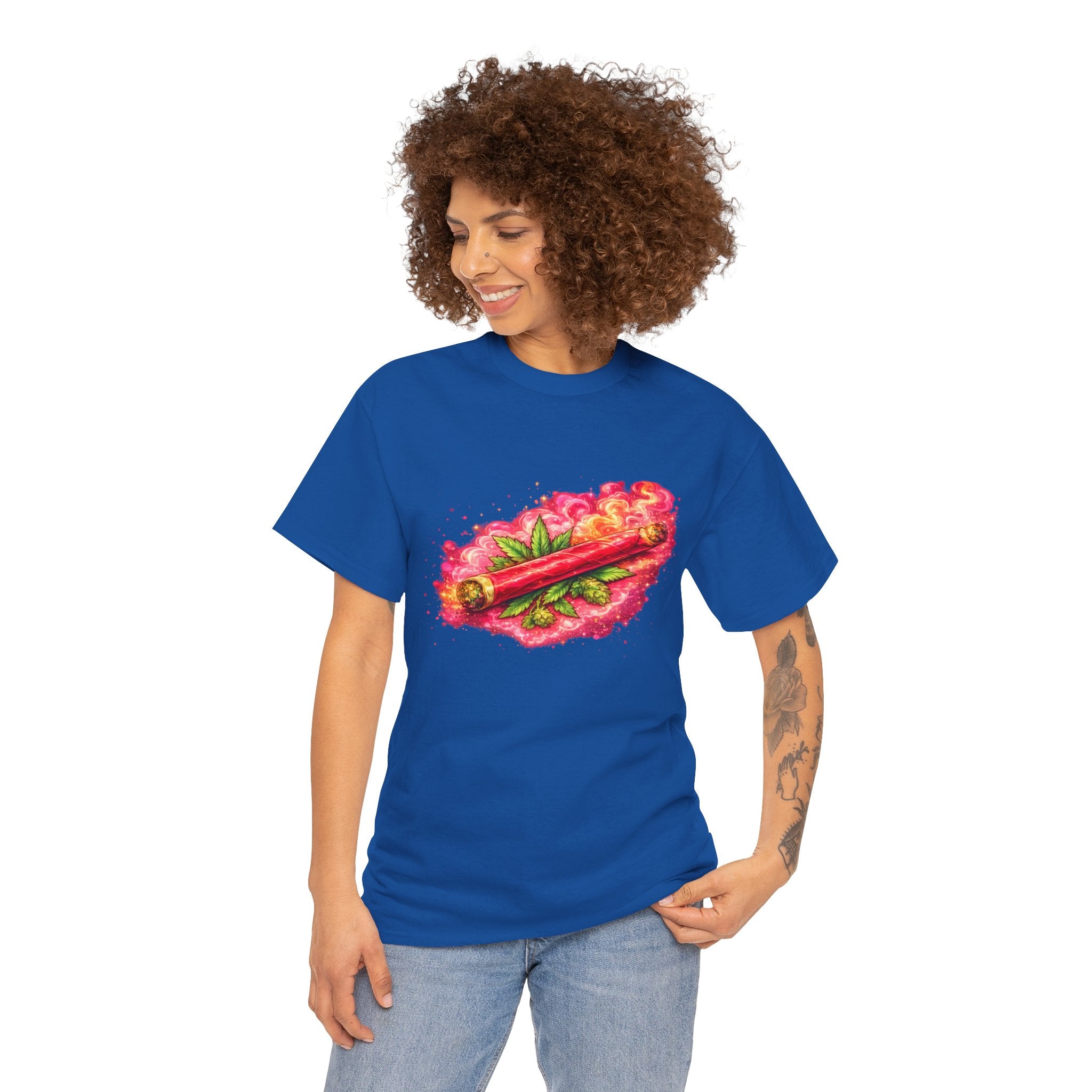 Spicy Cigar Verde Tee — Retro Chili & Cigar Graphic T-Shirt
