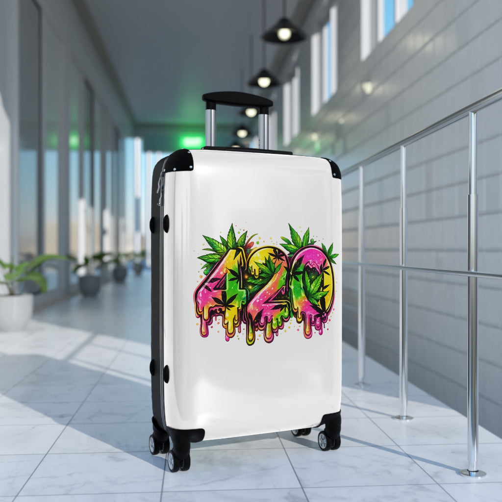 420 Graffiti Carry-On Suitcase — Colorful Stoner Travel Luggage