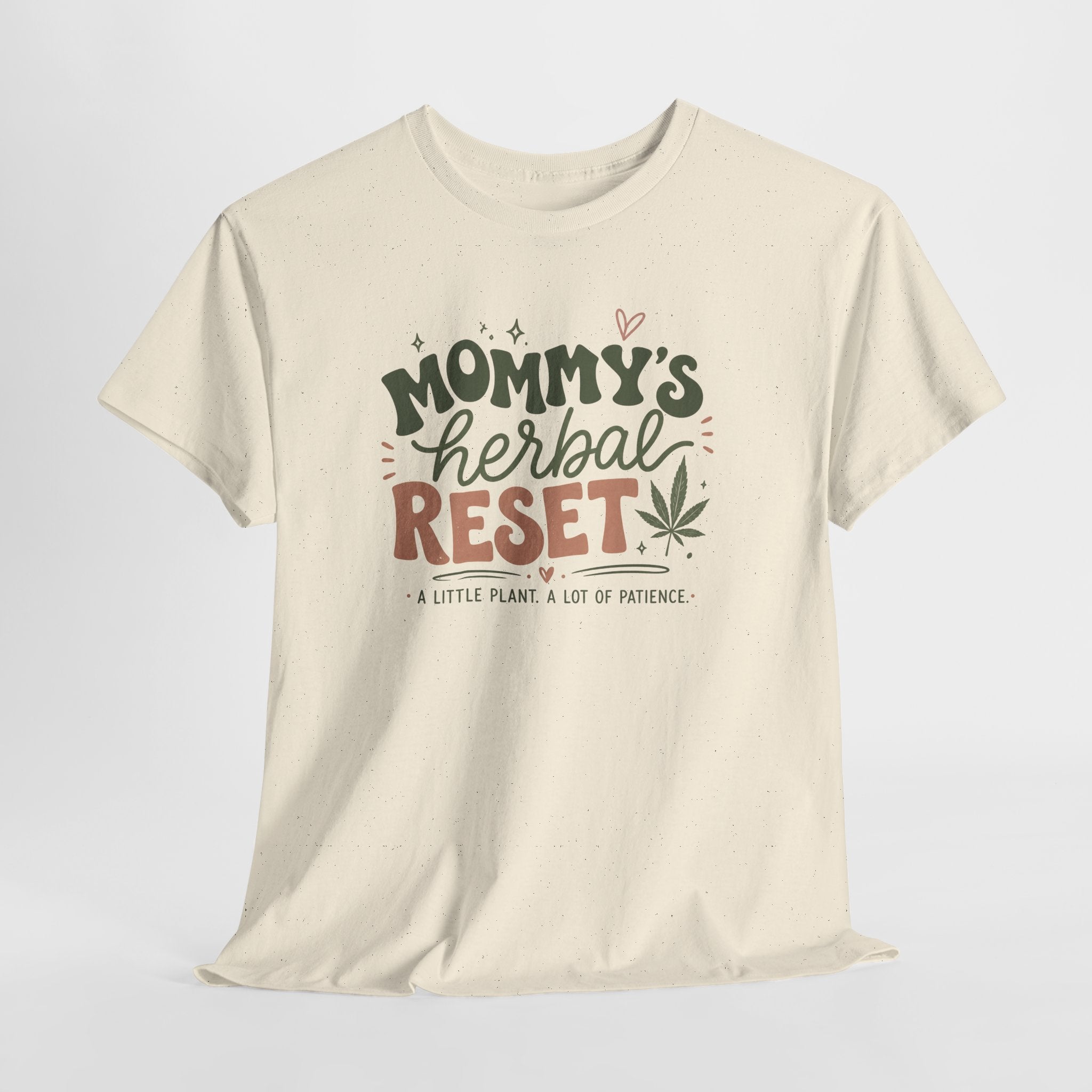 T-Shirt — "Mommy's Herbal Reset" Graphic Tee (Cannabis Plant Mom Shirt)
