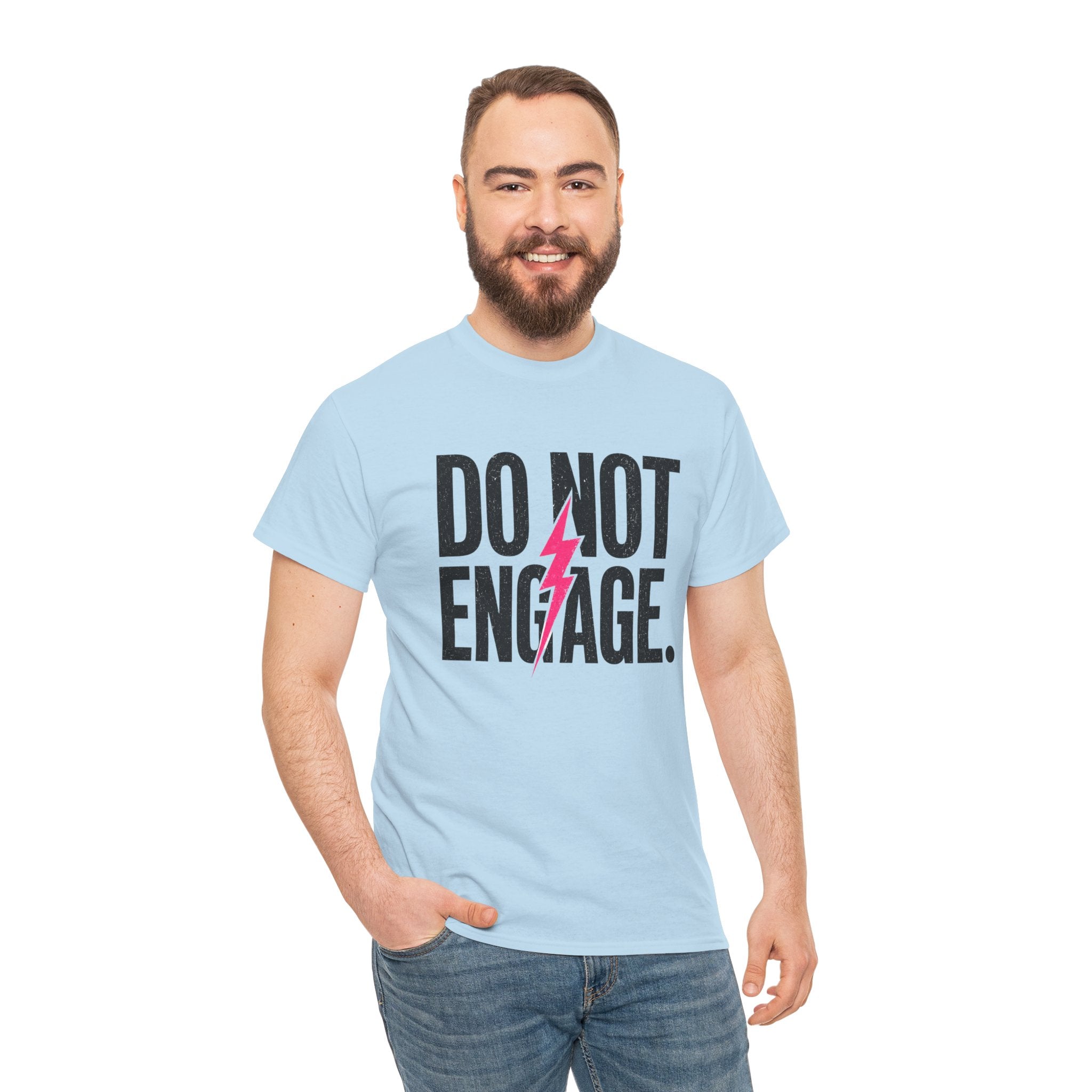 Do Not Engage Lightning Tee — Funny Bold Graphic T‑Shirt