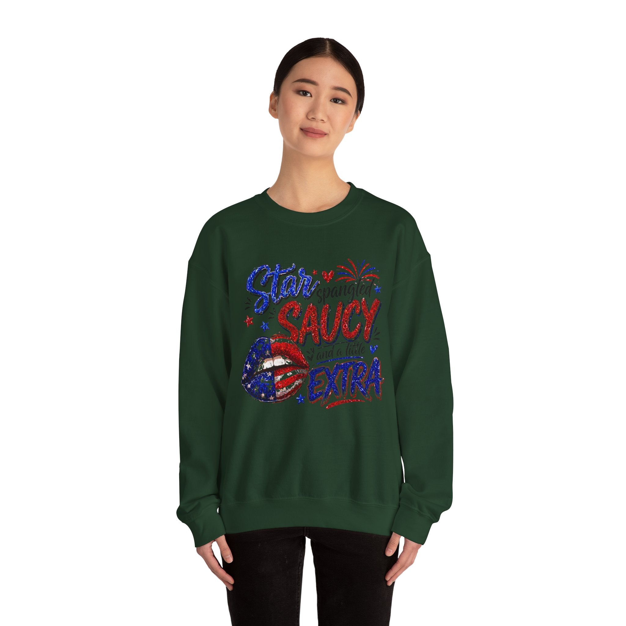 Patriotic 'Star Spangled Saucy & a Little Extra' Sweatshirt