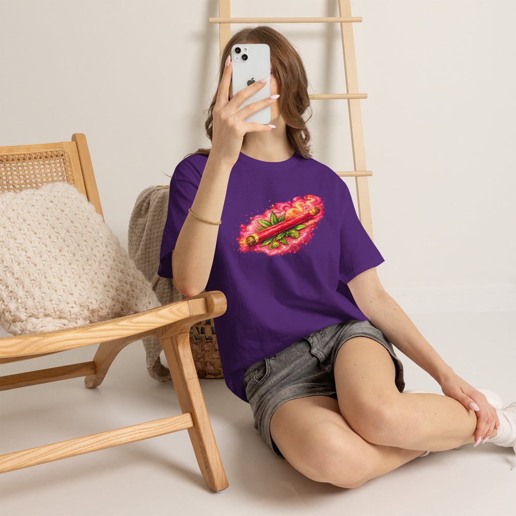 Spicy Cigar Verde Tee — Retro Chili & Cigar Graphic T-Shirt
