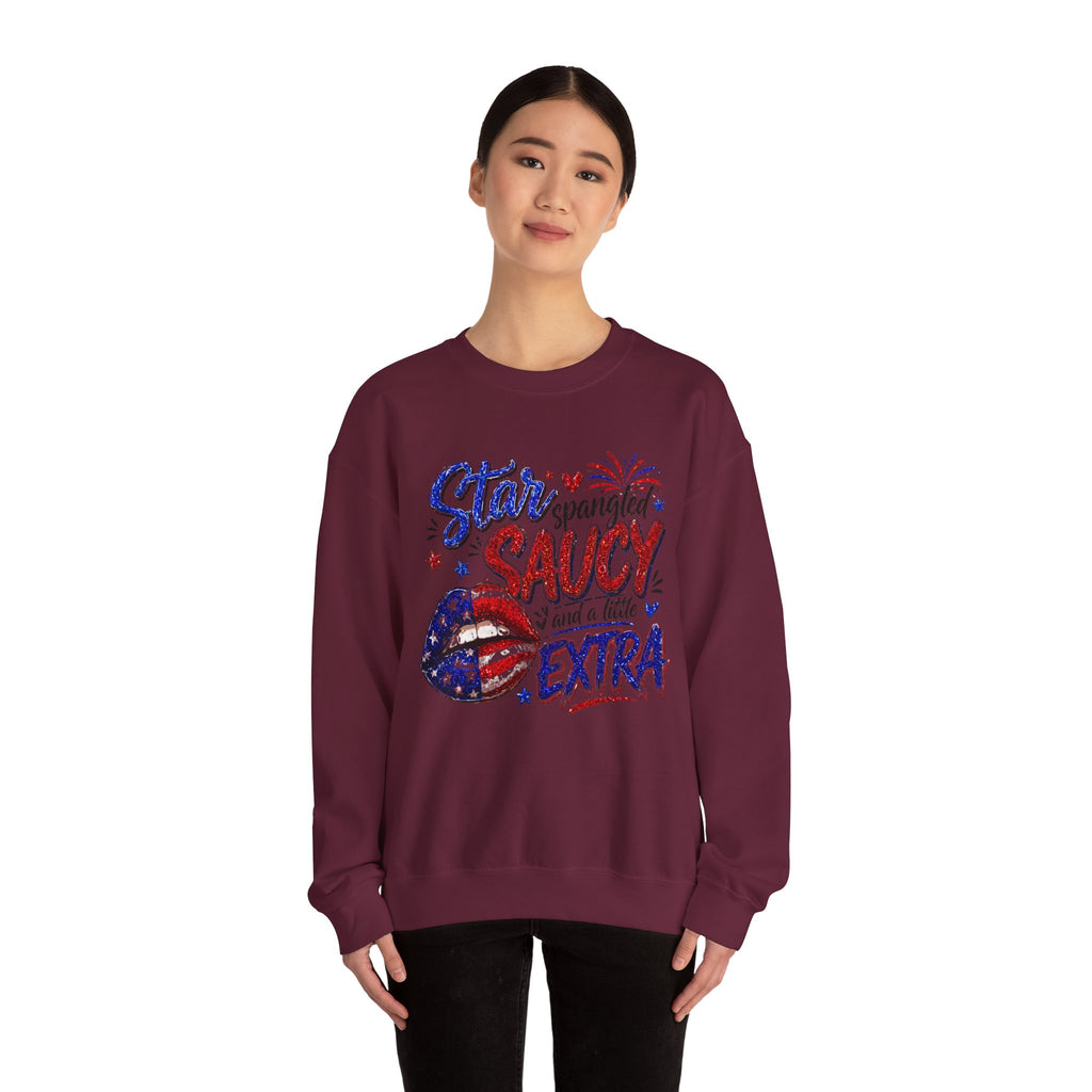 Patriotic 'Star Spangled Saucy & a Little Extra' Sweatshirt