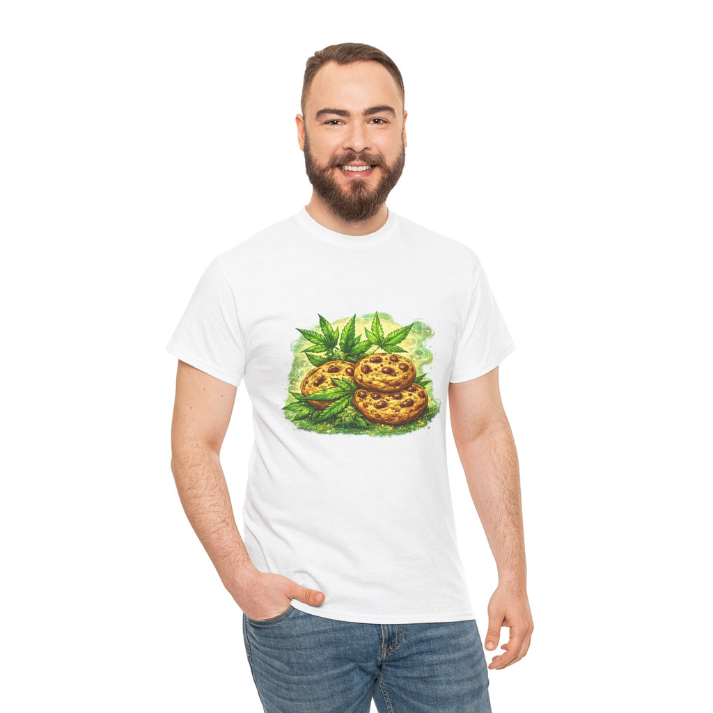 Cookie & Basil Garden Tee — Cute Baked Goods Illustration T-Shirt