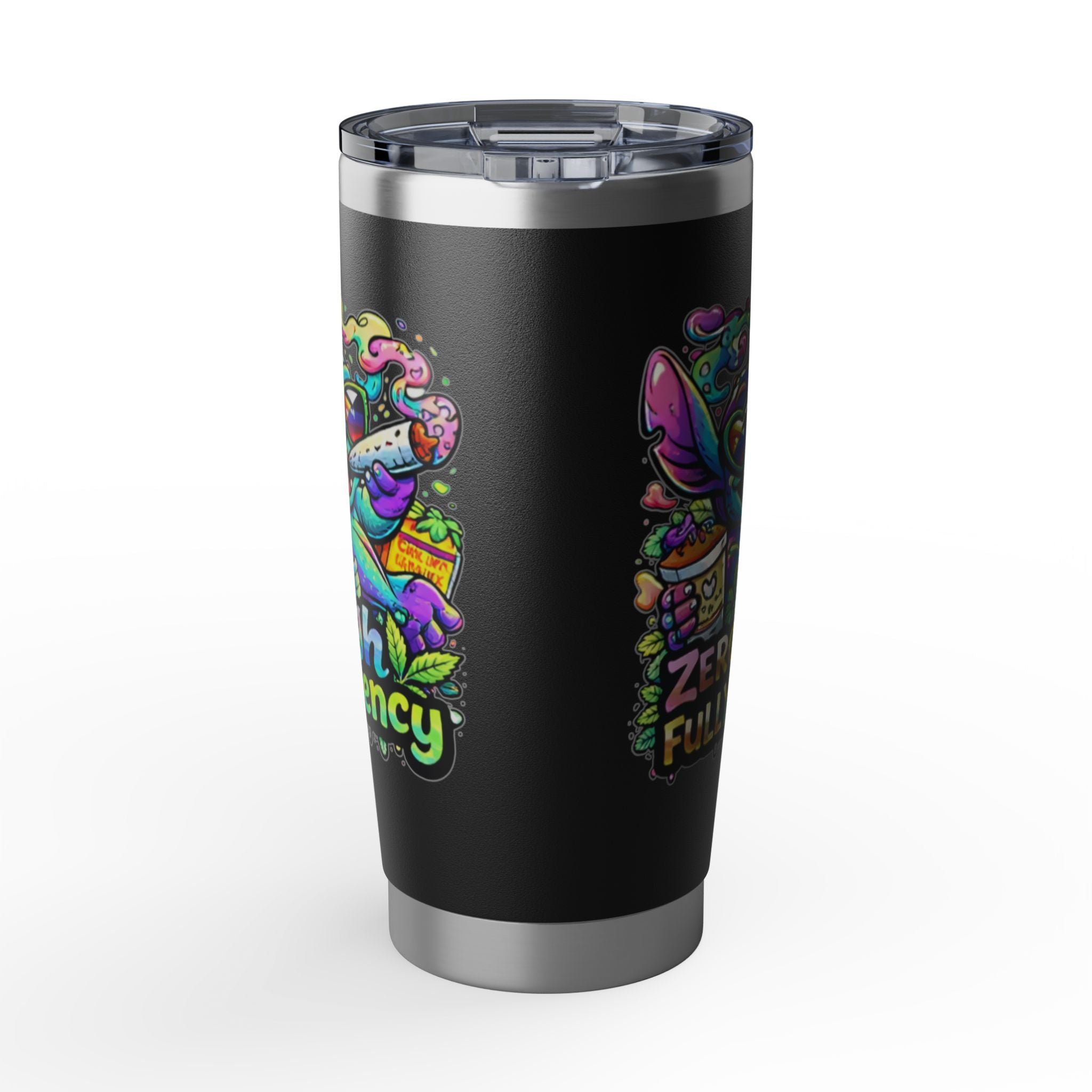 20oz Tumbler — Colorful Vagabond Travel Cup with 'Vagabond' Adventure Artwork