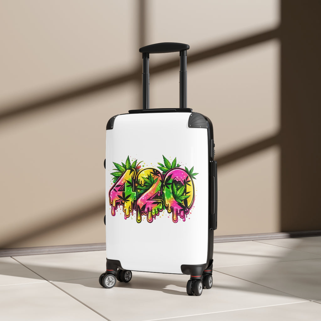 420 Graffiti Carry-On Suitcase — Colorful Stoner Travel Luggage