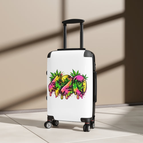 420 Graffiti Carry-On Suitcase — Colorful Stoner Travel Luggage