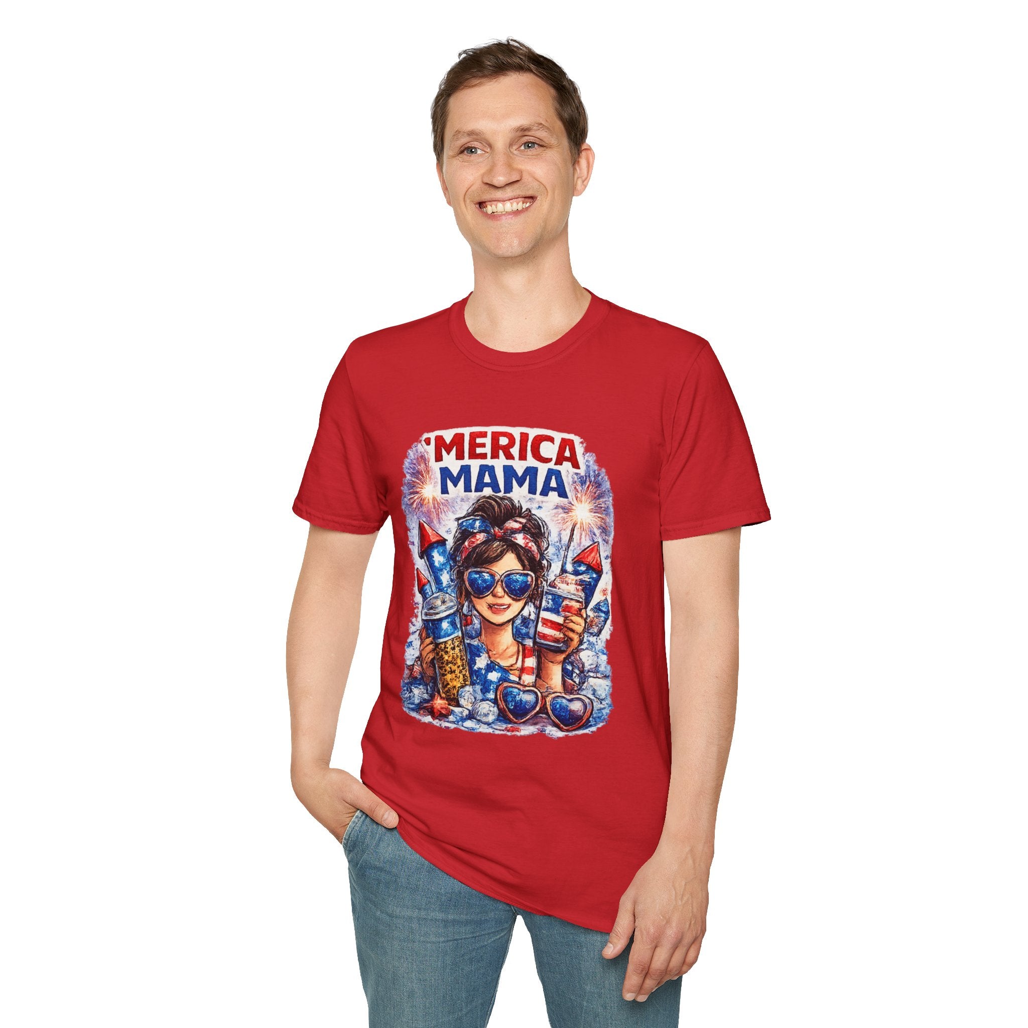 'Merica Mama T-Shirt – Patriotic Mom Fourth of July Tee