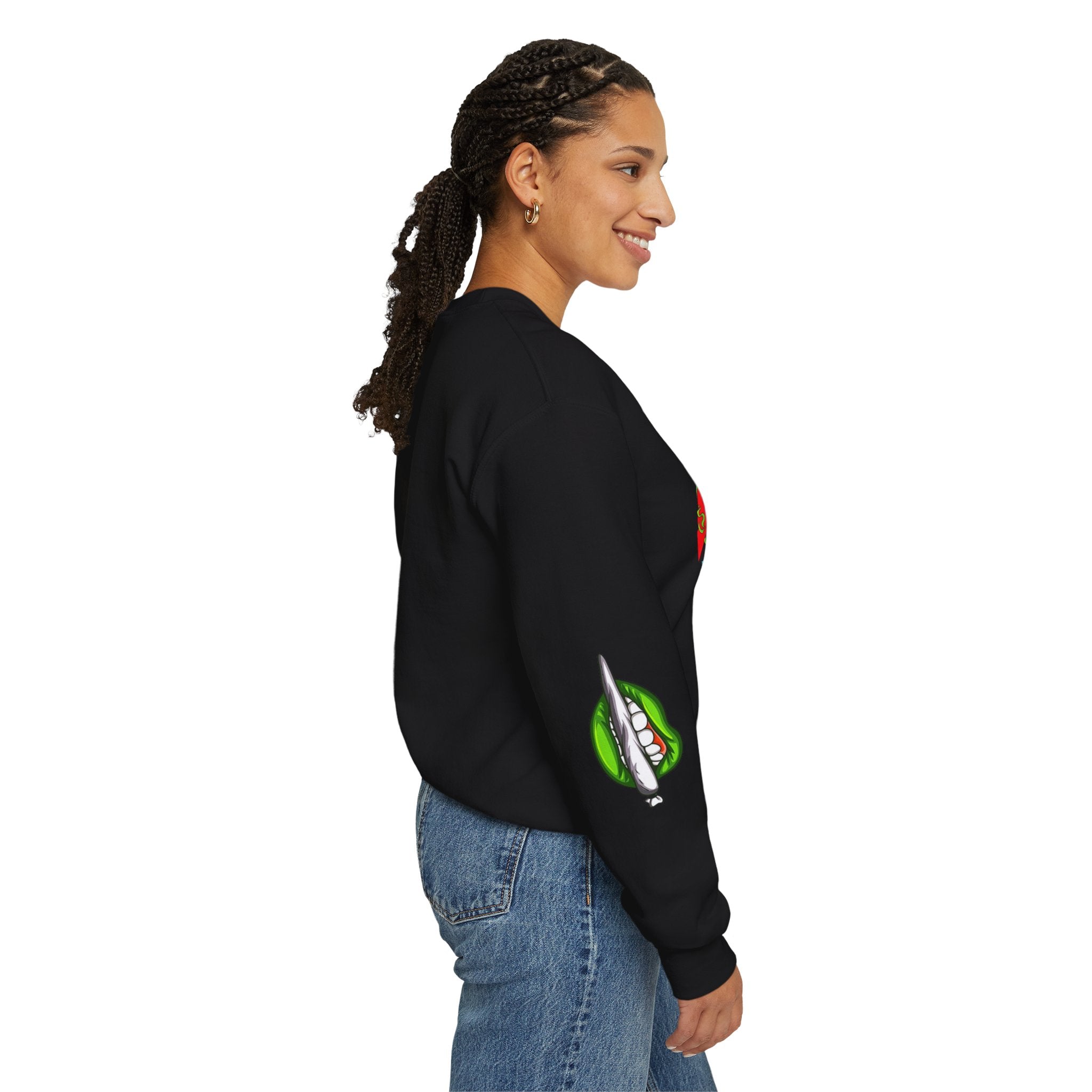 Stoner Chicks Crewneck Sweatshirt — Retro Cannabis Graphic
