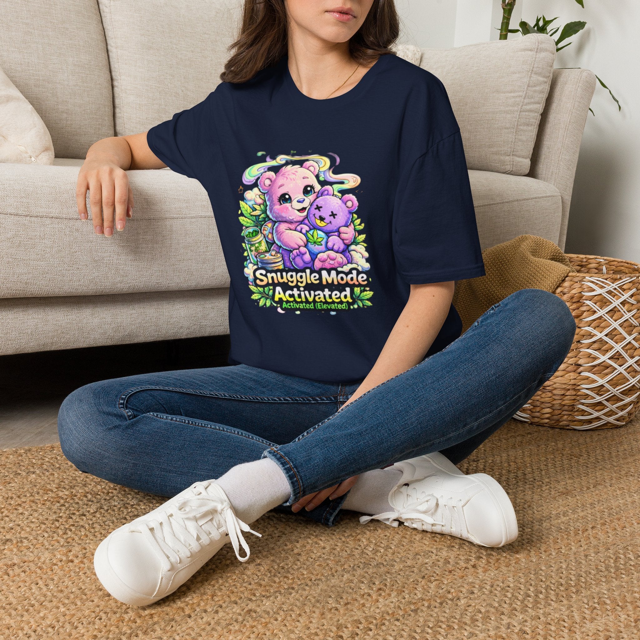 Snuggle Mode Activated T-Shirt — Cute Bear Cuddle Graphic Tee