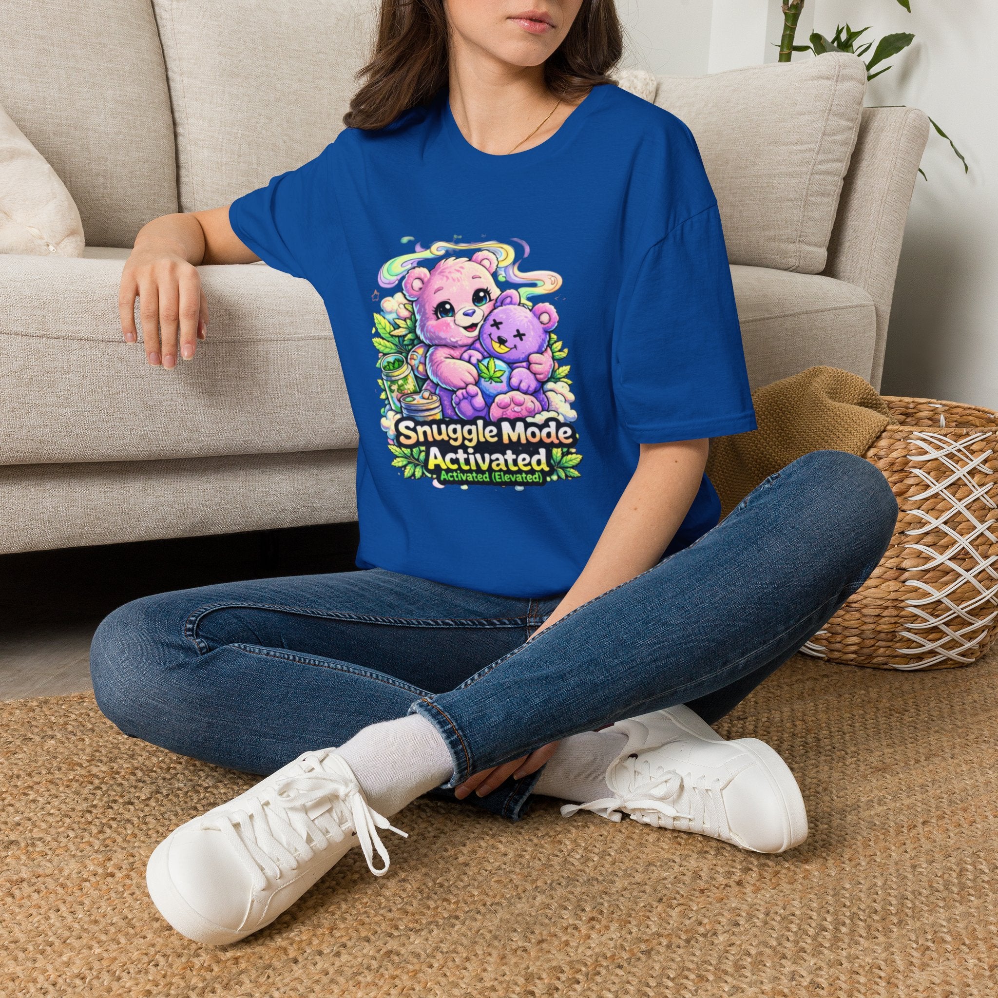 Snuggle Mode Activated T-Shirt — Cute Bear Cuddle Graphic Tee