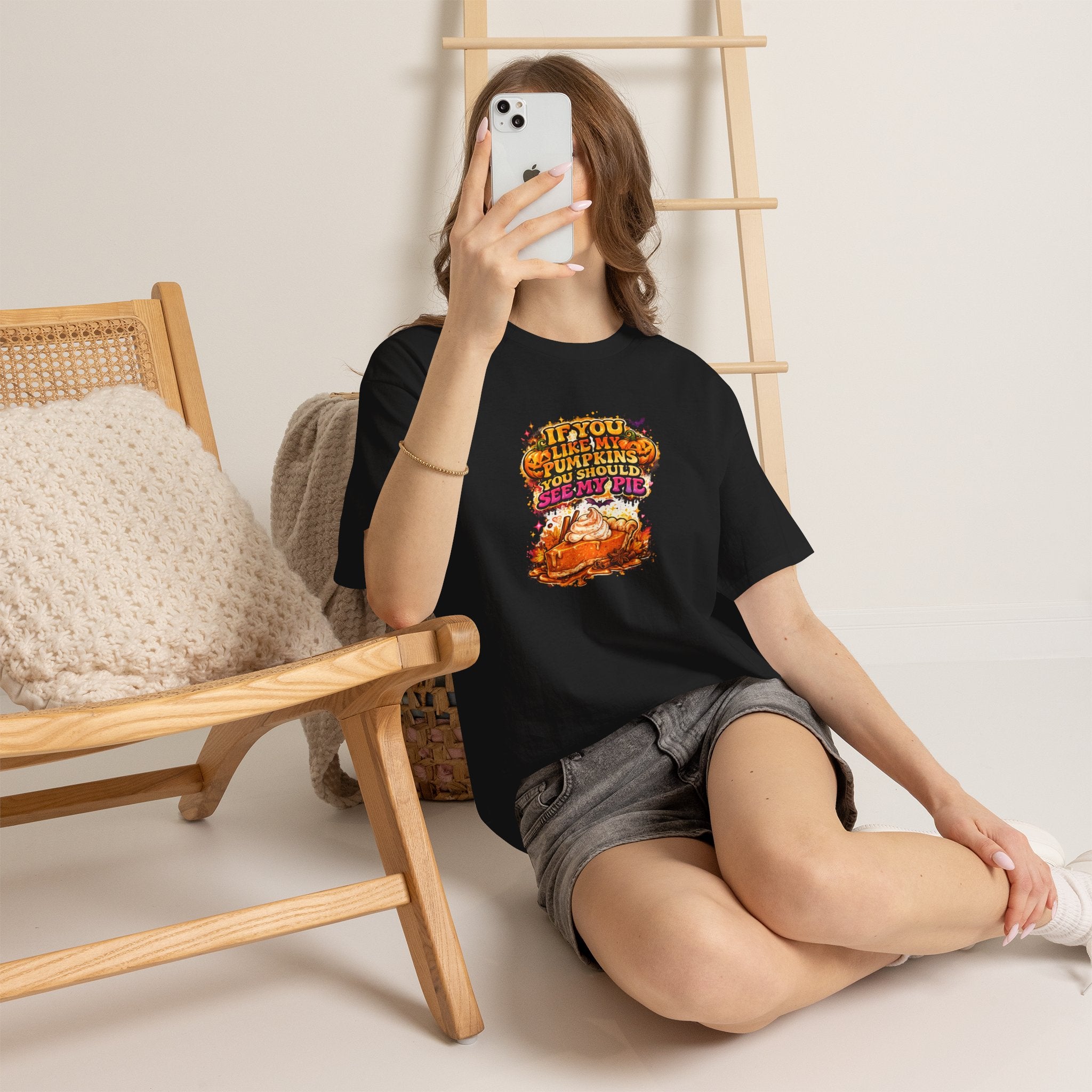 Pumpkin Pie Graphic Tee — "If You Like My Pumpkins You Should See My Pie" Fall Halloween Shirt