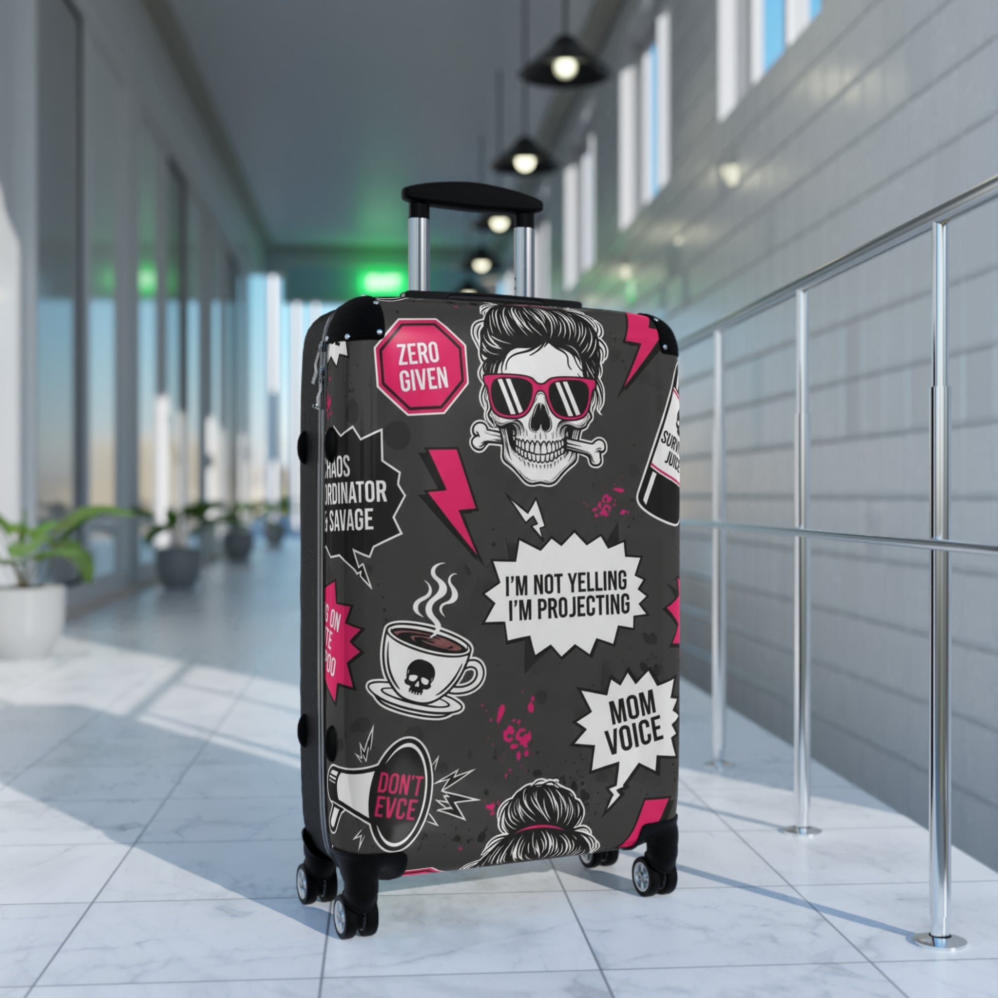 Funny 'I'm Not Yelling, I'm Projecting' Carry-On Suitcase