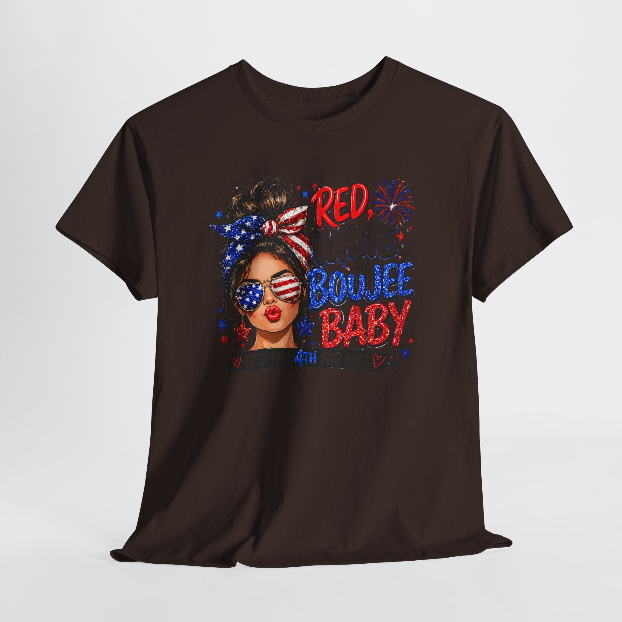 Patriotic 'Red White Boujee Baby' Tee – 4th of July Women's Graphic Shirt