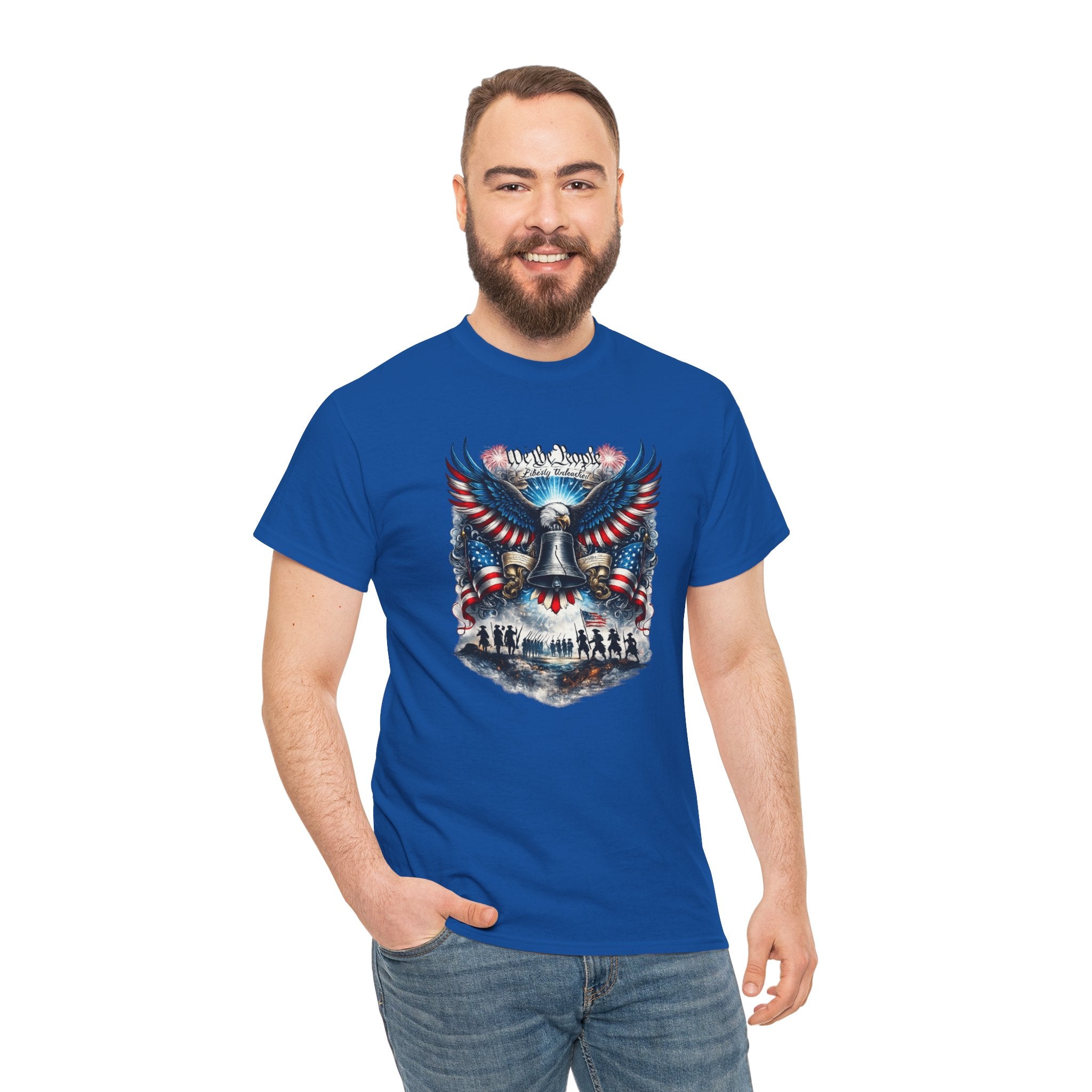 Patriotic Eagle Tee — "We the People" Liberty Bell Graphic T-Shirt