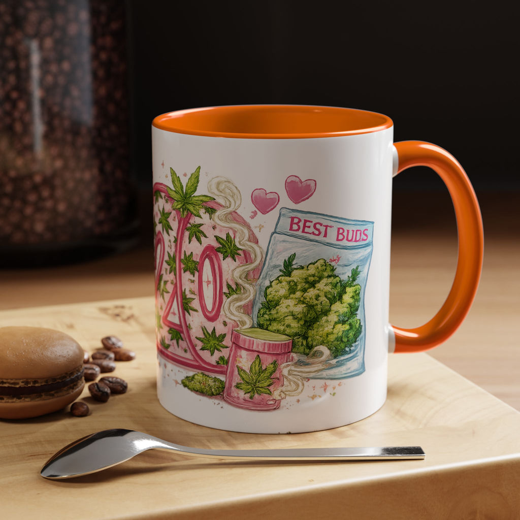 420 Cannabis Coffee Mug — 'Best Buds' Accent Tea Cup (11/15oz)