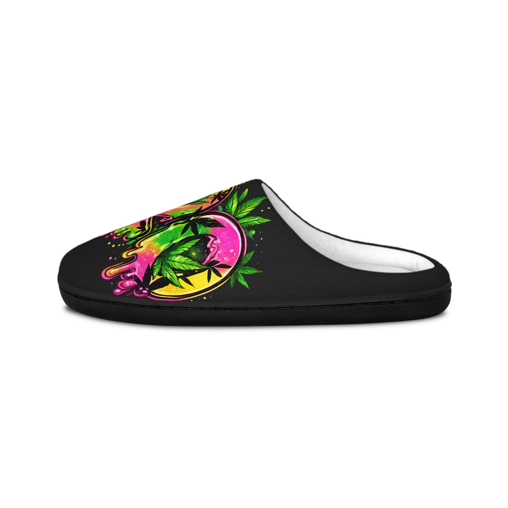 Women's Slippers — Colorful Graffiti Leaf Indoor Slides