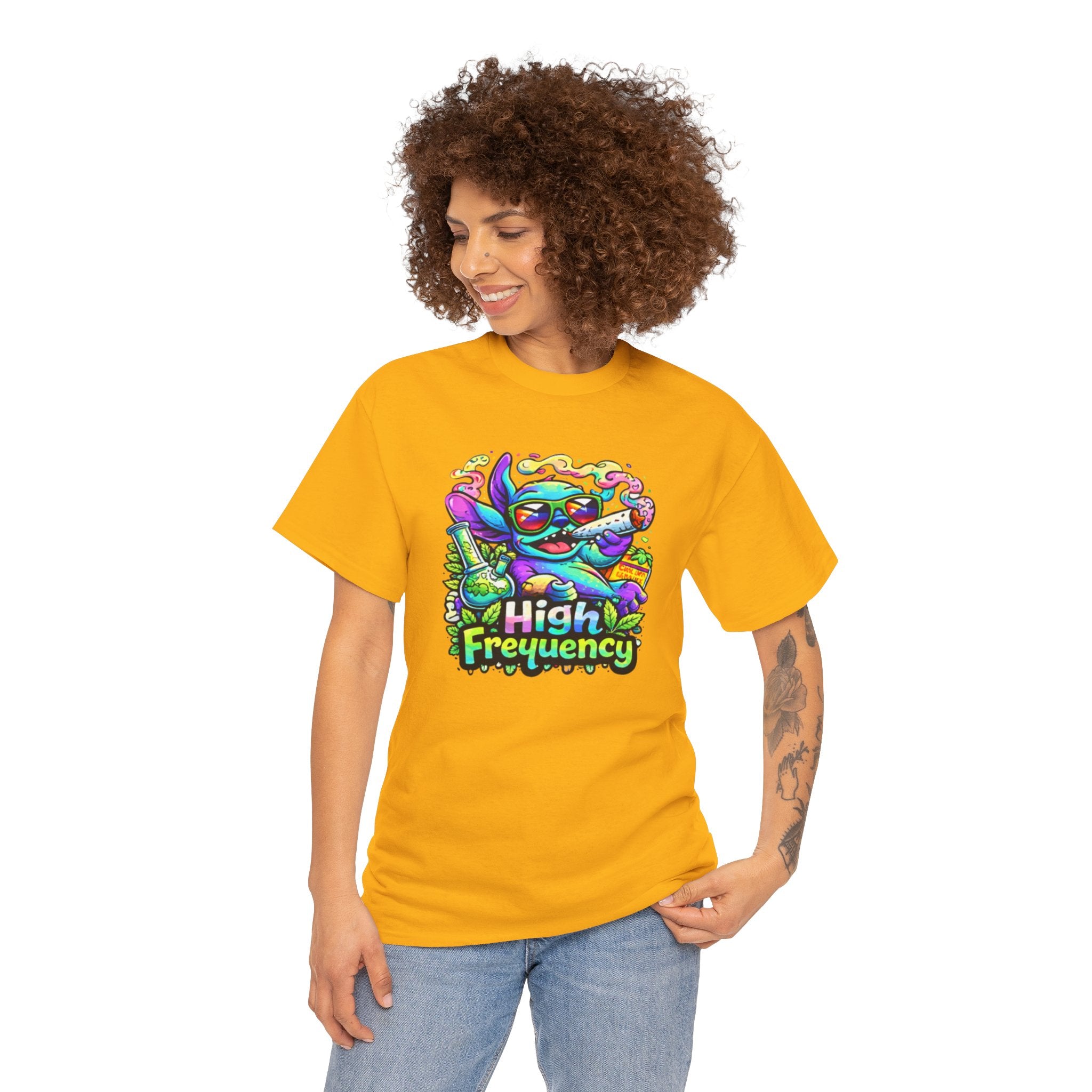 Psychedelic Cat 'High Frequency' Graphic Tee
