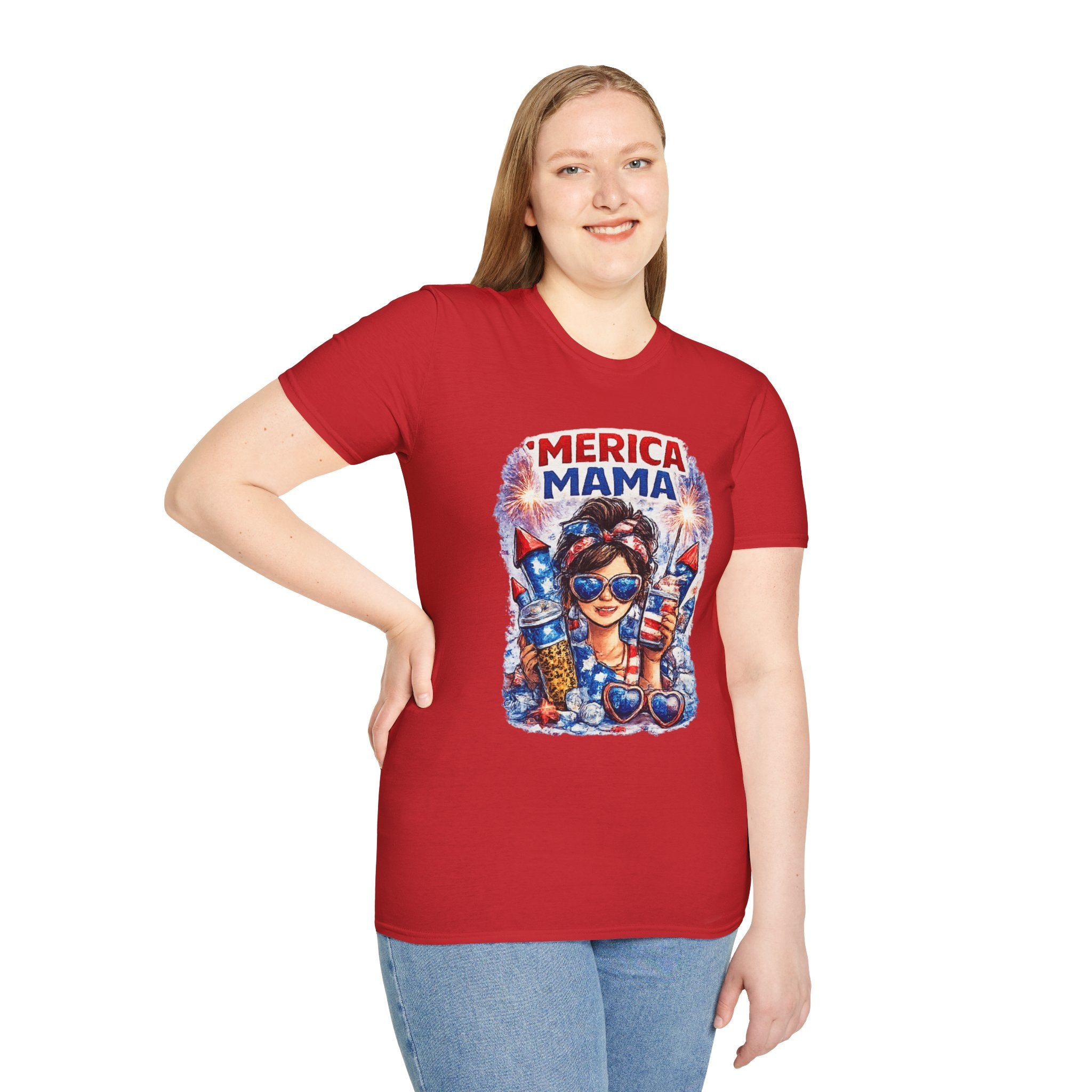 'Merica Mama T-Shirt – Patriotic Mom Fourth of July Tee