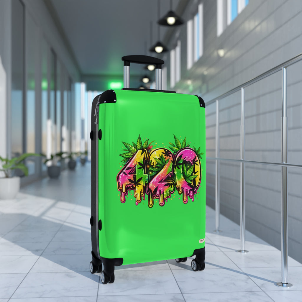 420 Graffiti Carry-On Suitcase — Colorful Stoner Travel Luggage