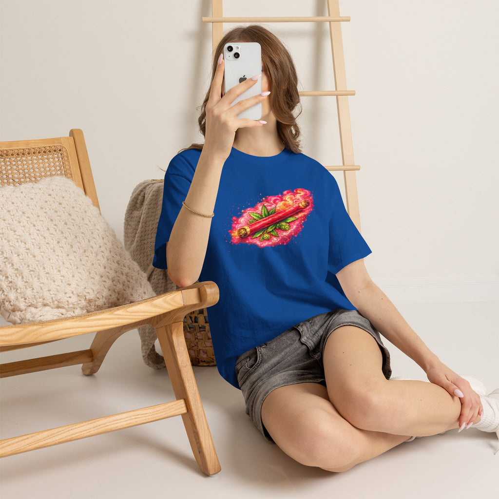 Spicy Cigar Verde Tee — Retro Chili & Cigar Graphic T-Shirt