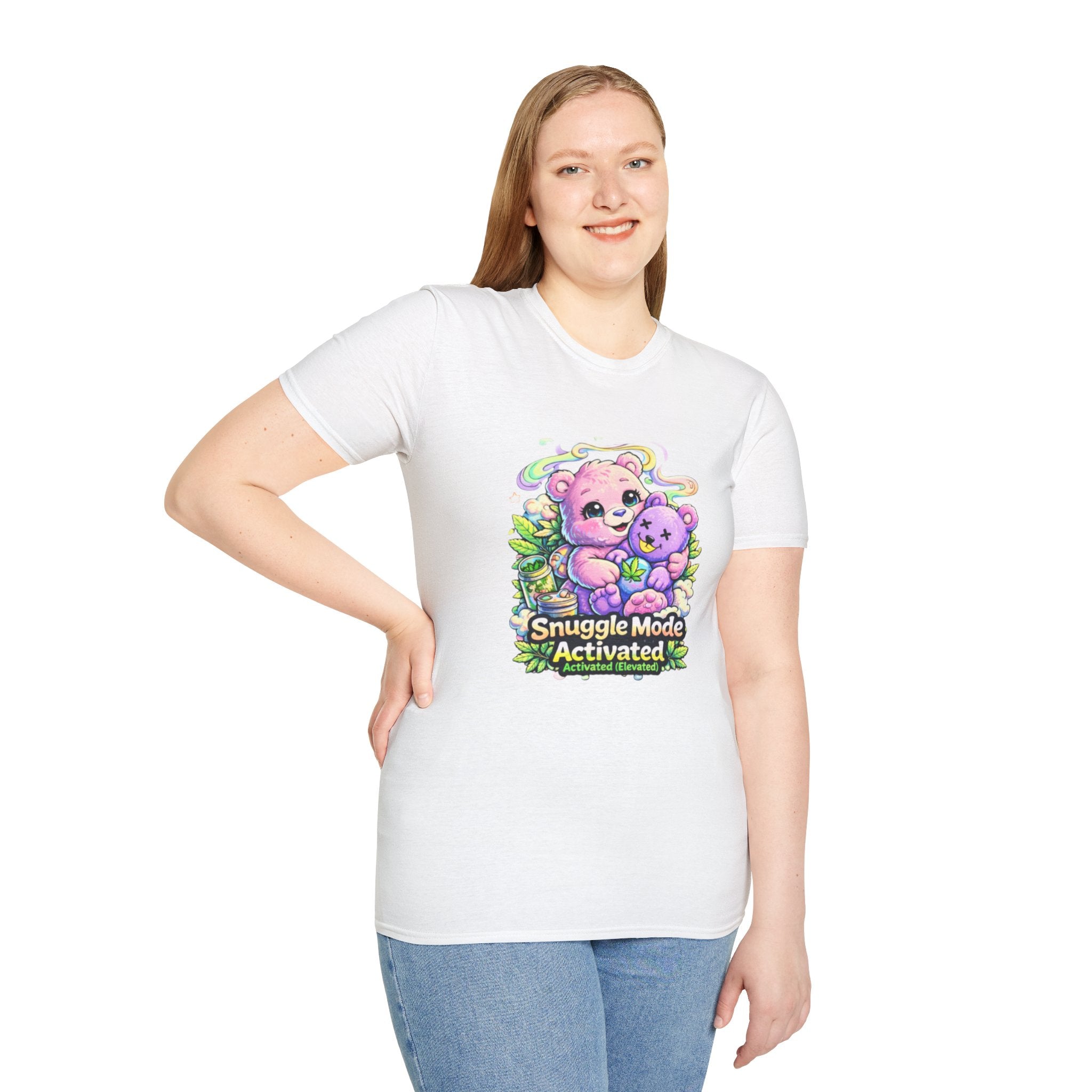 Snuggle Mode Activated T-Shirt — Cute Bear Cuddle Graphic Tee