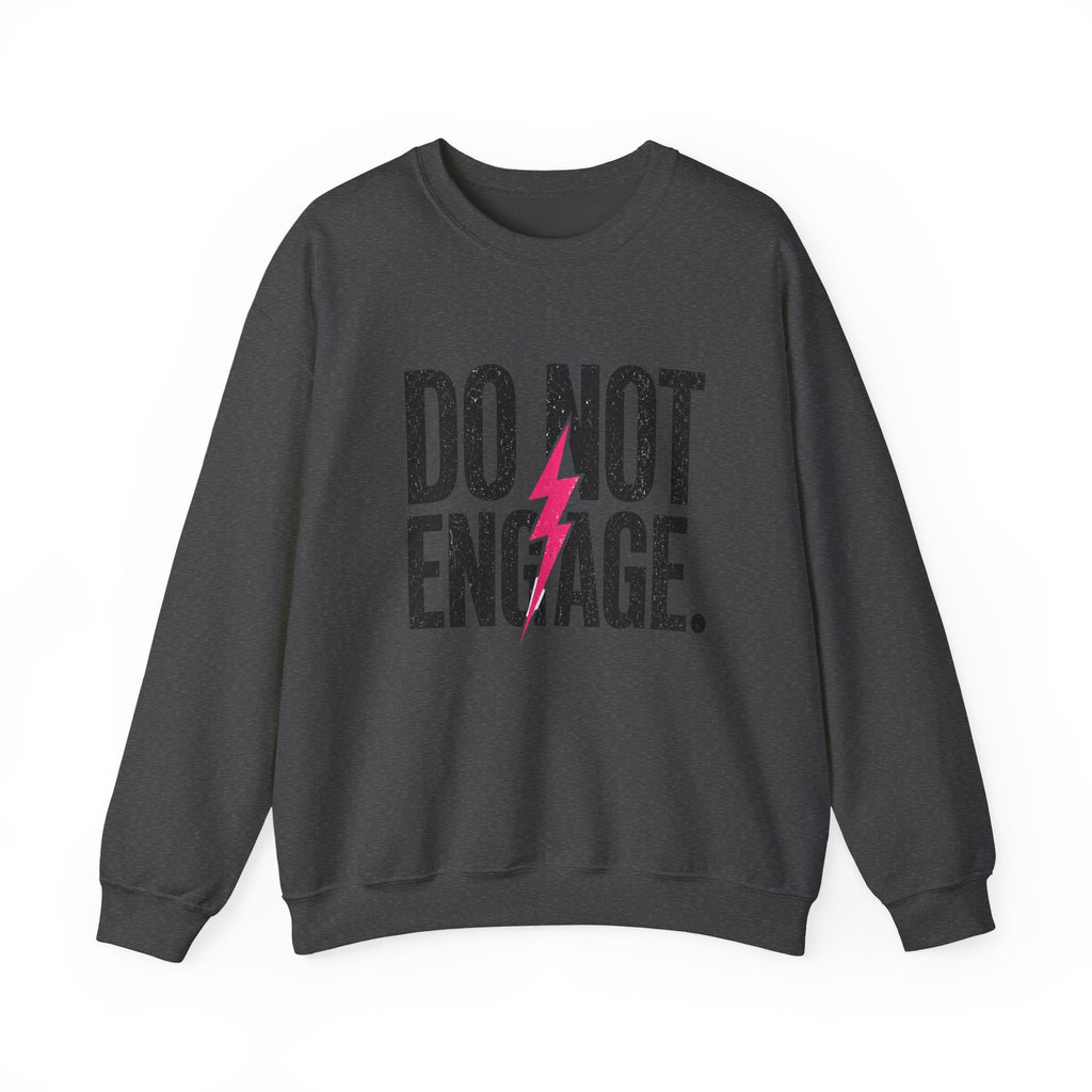 Do Not Engage Crewneck Sweatshirt – Bold Lightning Graphic Streetwear