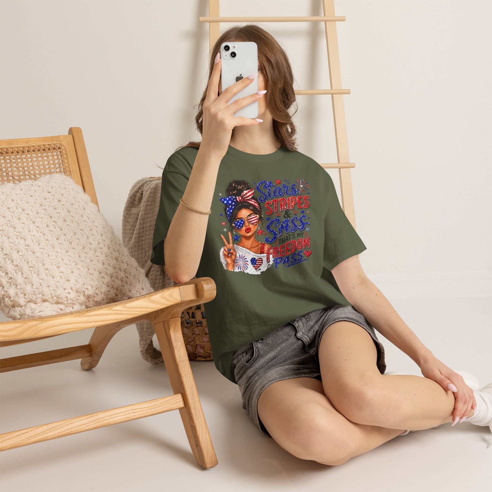 Patriotic 'Stars, Stripes & Sass' Tee — Fourth of July Women's Graphic T-Shirt