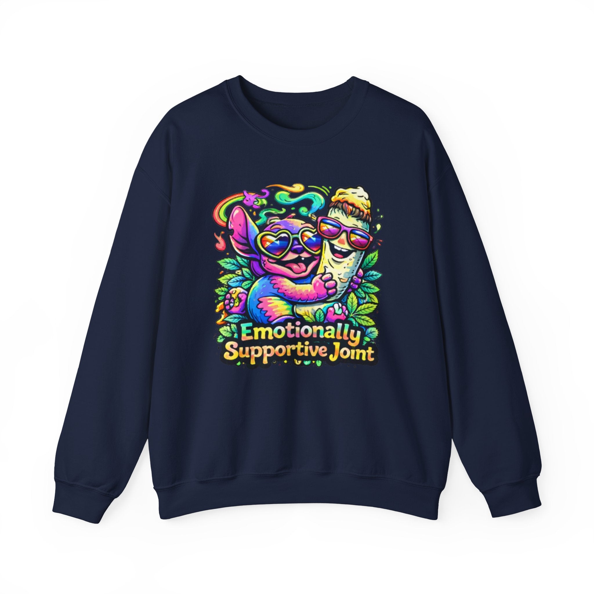 Emotionally Supportive Joint Sweatshirt — Cute Sloth & Joint Hug Graphic