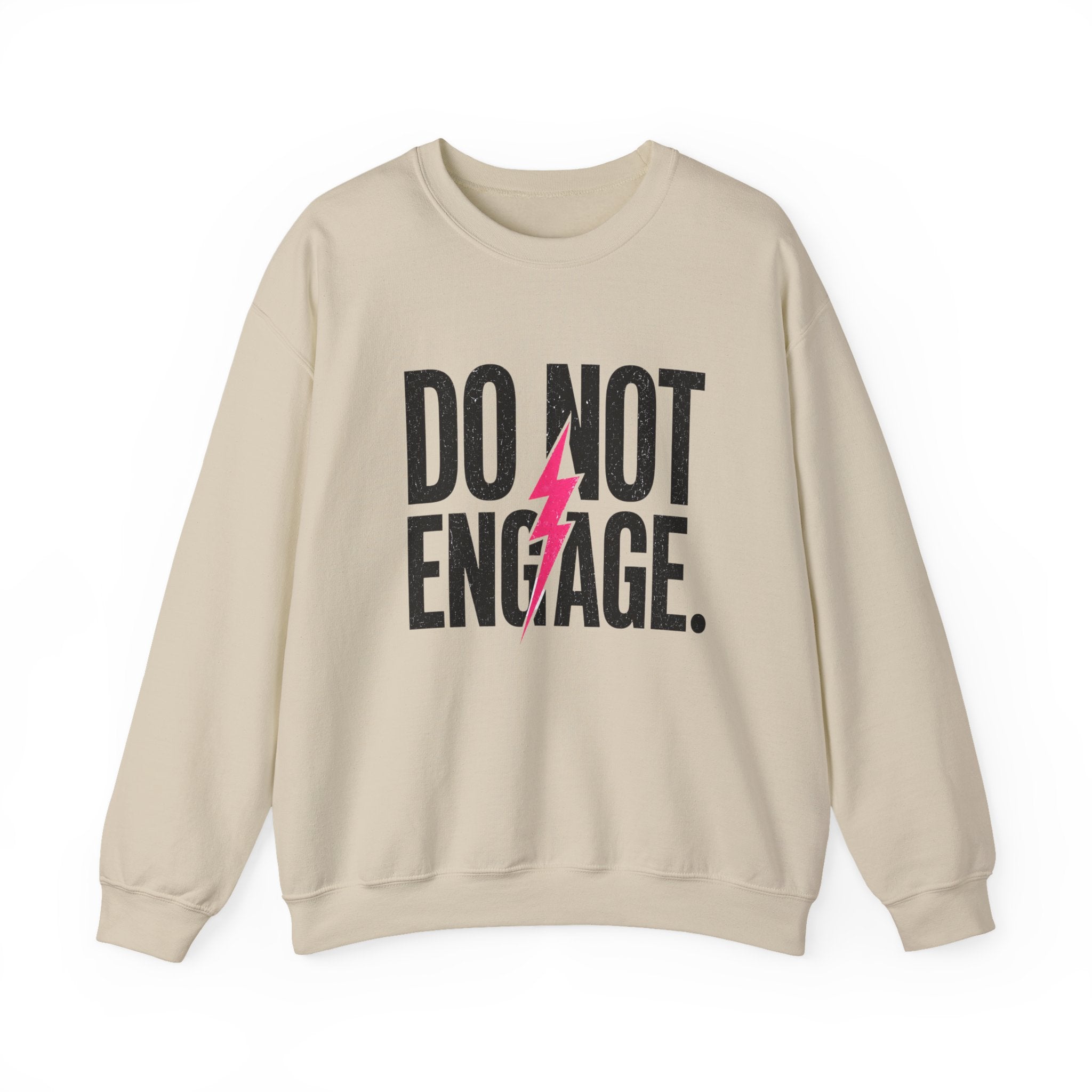 Do Not Engage Crewneck Sweatshirt – Bold Lightning Graphic Streetwear