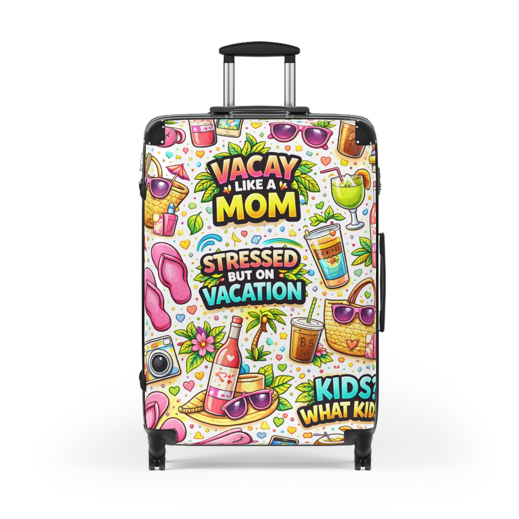 Suitcase — "Vacay Like a Mom" Colorful Travel Carry-On