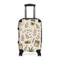 Suitcase — "Just Vibing" Mom Fuel Travel Luggage with Botanical Coffee & Hemp Pattern