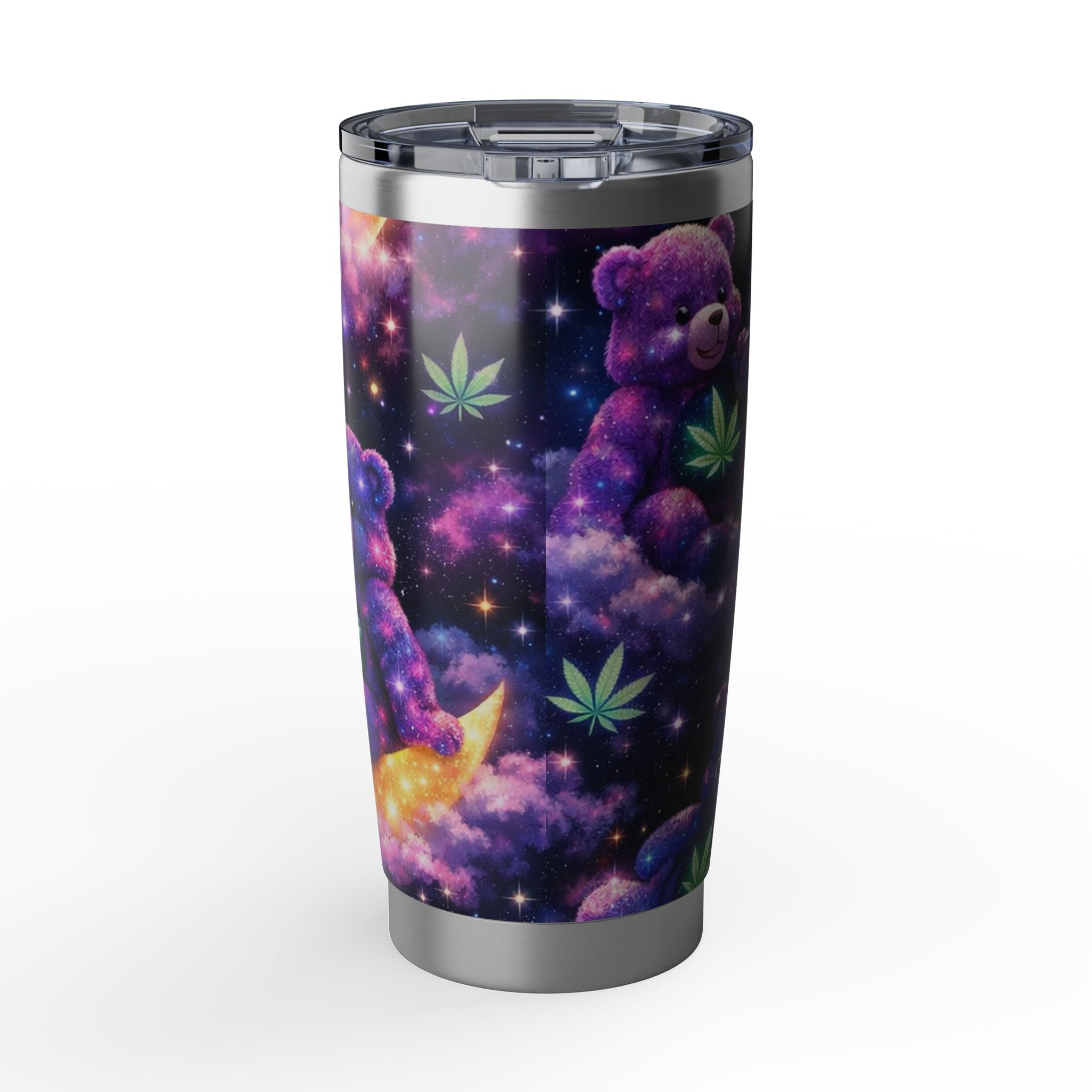 Galaxy Bear Cannabis Leaf 20oz Tumbler