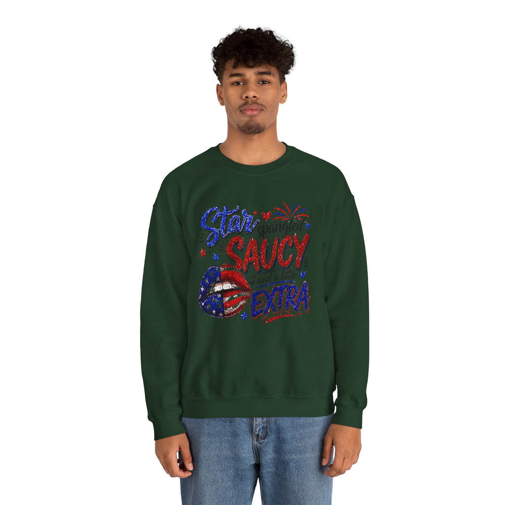 Patriotic 'Star Spangled Saucy & a Little Extra' Sweatshirt
