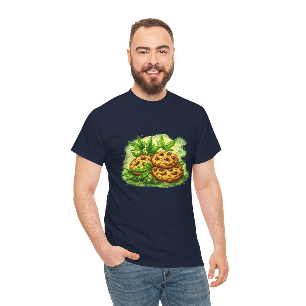 Cookie & Basil Garden Tee — Cute Baked Goods Illustration T-Shirt