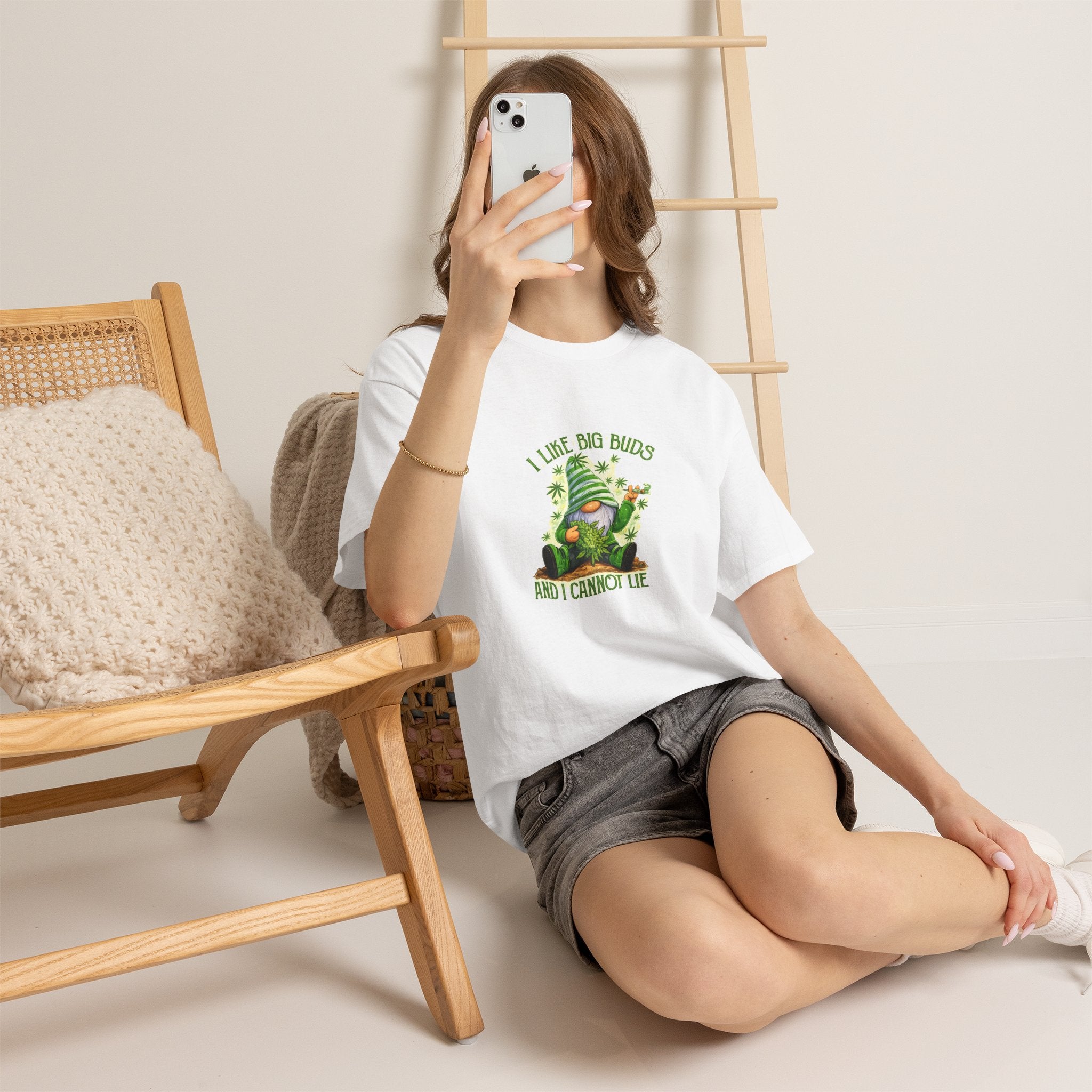 Gnome Cannabis Tee — "I Like Big Buds and I Cannot Lie" Graphic T-Shirt