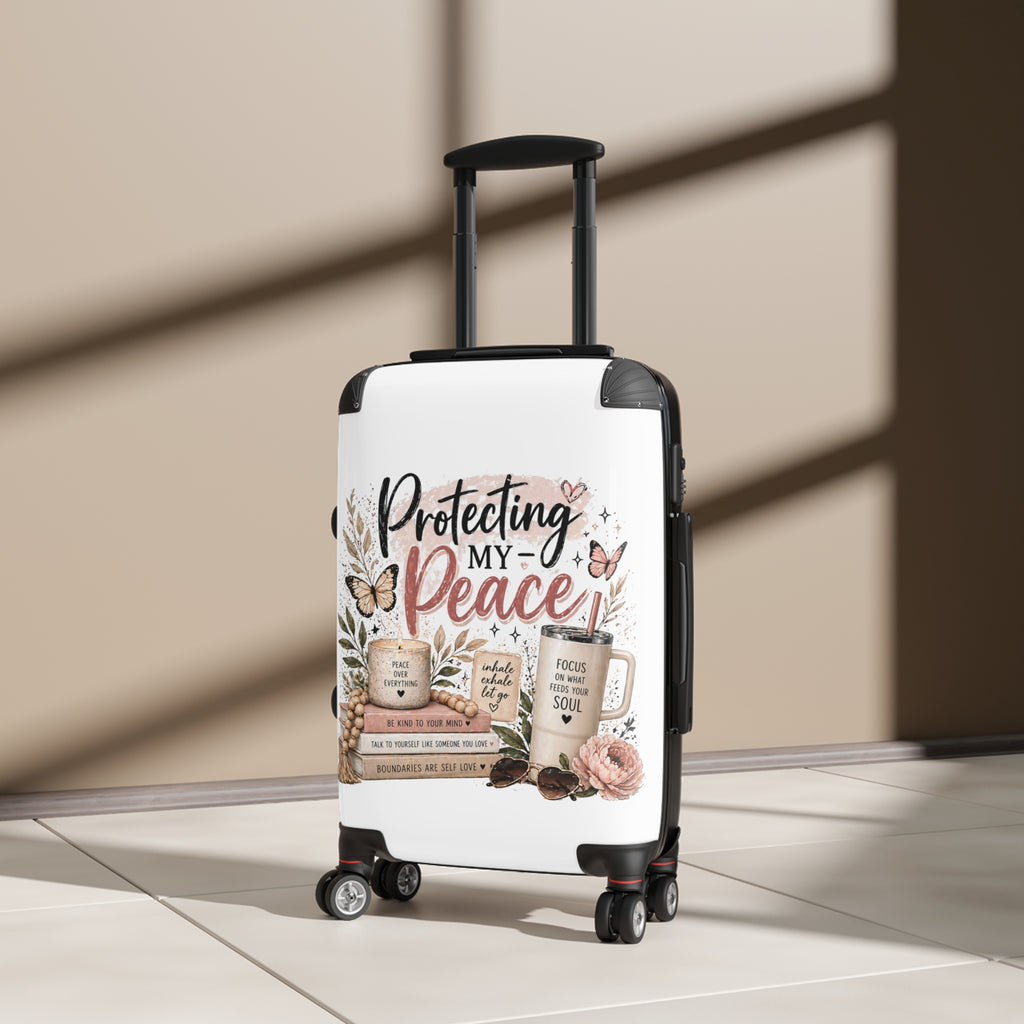 Suitcase - "Protecting My Peace" Inspirational Carry-On Luggage