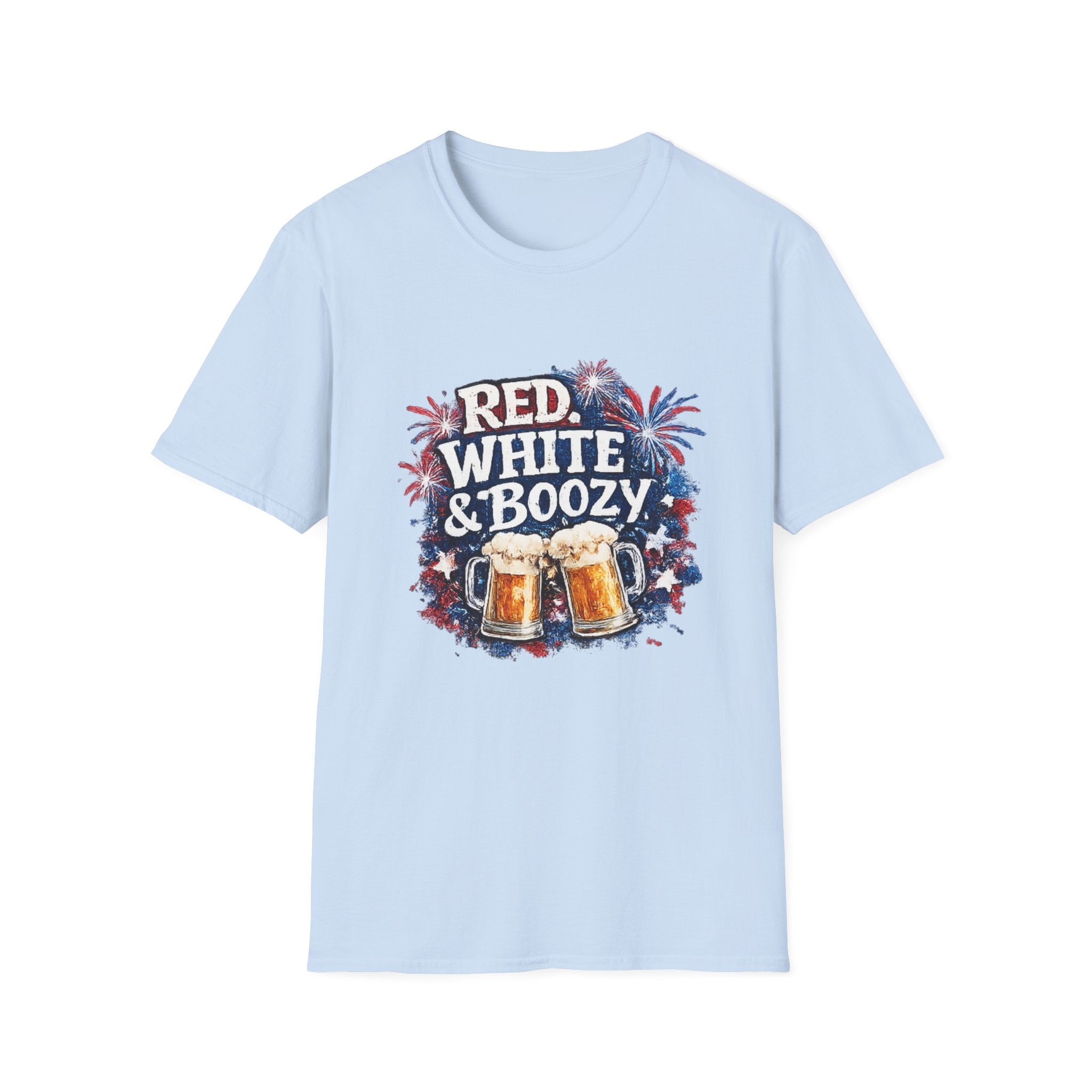 Red, White & Boozy Beer T-Shirt — Patriotic 4th of July Party Tee