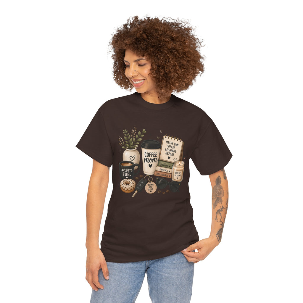 Coffee Mom Tee — Cute Coffee & Cookies Graphic T-Shirt