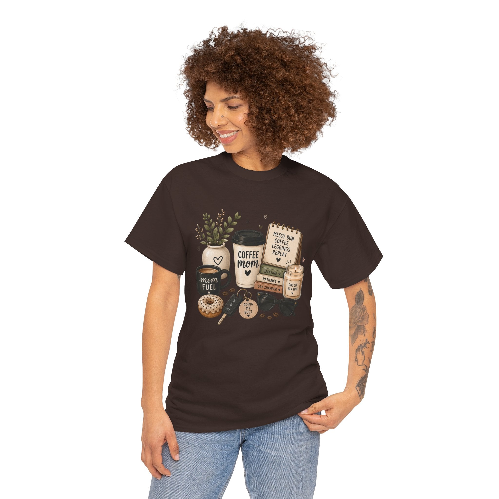 Coffee Mom Tee — Cute Coffee & Cookies Graphic T-Shirt