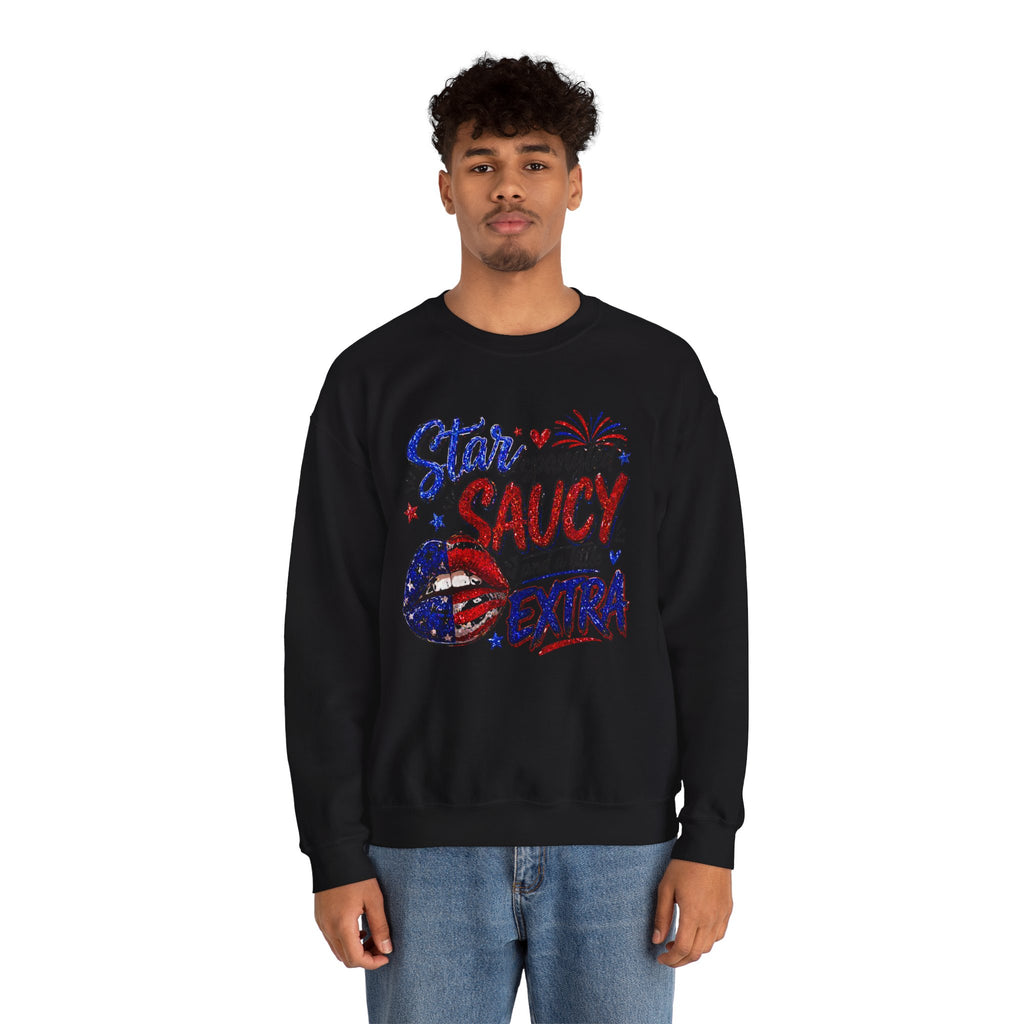 Patriotic 'Star Spangled Saucy & a Little Extra' Sweatshirt