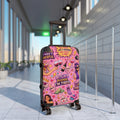 Pink Sassy Travel Suitcase – "Bitchy, Please I'm Tired" Patterned Carry-On