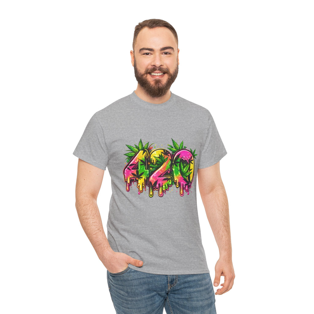 420 Drip Graphic T-Shirt — Cannabis Leaf Streetwear Tee
