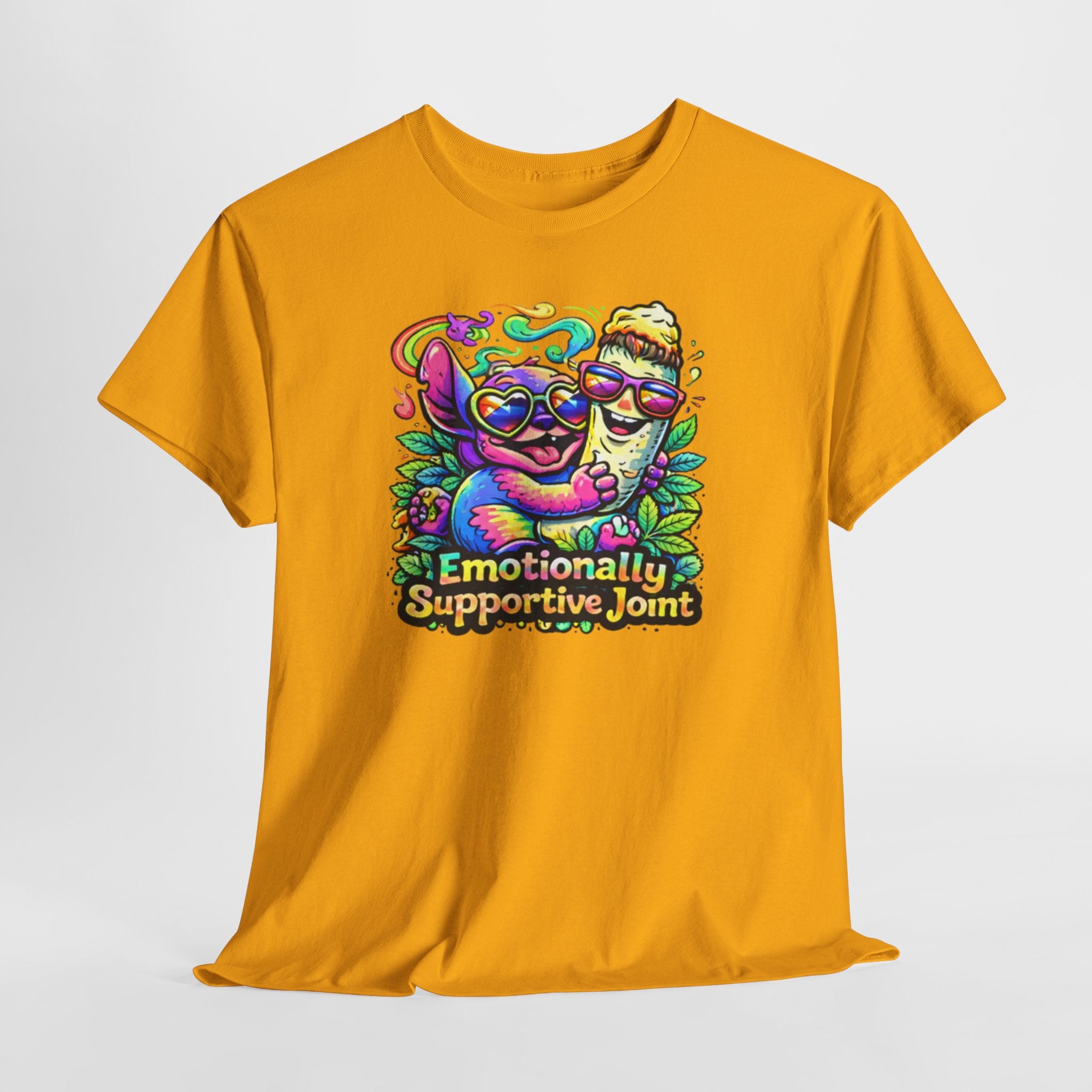 T-Shirt — "Emotionally Supportive Joint" Colorful Sloth & Ice Cream Graphic Tee